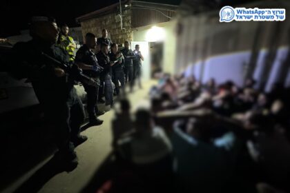 מבצע הלילה: שוטרי מחוז ירושלים עצרו 54 שוהים בלתי חוקיים באתר בנייה בעיר